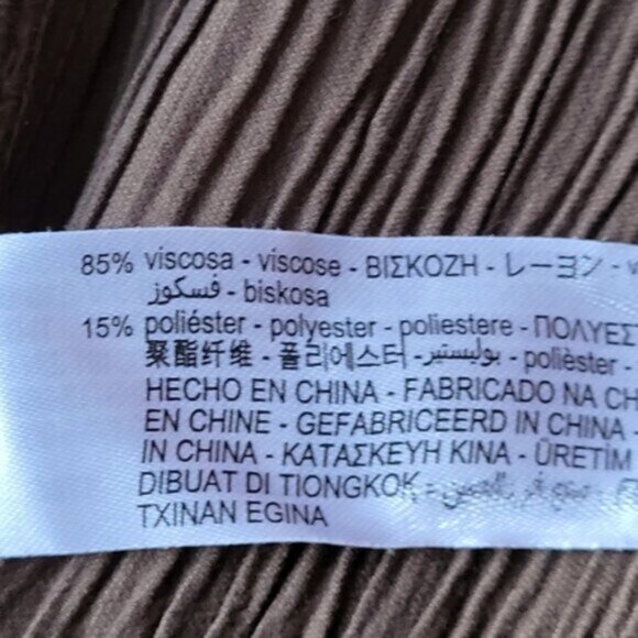 Zara High Waist Flared Leg Crinkle Pants Tall Size Medium - Picture 5 of 9